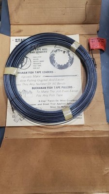 NOS Buchanan FISH TAPE REPLACEMENT 100'x¼''x.060 BTR1046R Fish Wire Pull