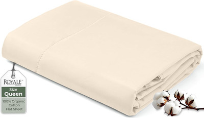 100% Organic Cotton Fitted Sheet - Percale Weave - Super Soft Deep Pocket Bottom
