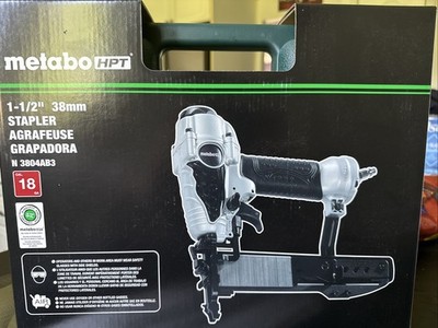 Metabo HPT N3804AB3M 18 Ga 1/4'' Narrow Crown Stapler With Case  New