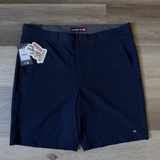 Quiksilver Men's Hybrid 9" Shorts Cargo Zip Pocket Total Eclipse Blue NWT Sz 38
