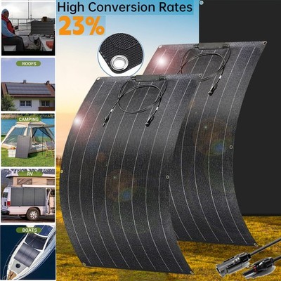 400W Mono Flexible Solar Panel 18V 12V Portable Power Charge Van Home RV Battery