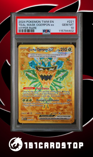 Teal Mask Ogerpon ex graded PSA 10 for sale on eBay