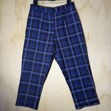 Nasty Gal Collection Blue Plaid Tapered Pants Women’s Size US 12/ 16 UK / 44 EU