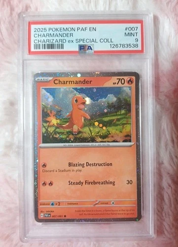 POKEMON CHARMANDER PSA 9 MINT #007 PALDEAN FATES CHARIZARD EX SPECIAL COLLECTION
