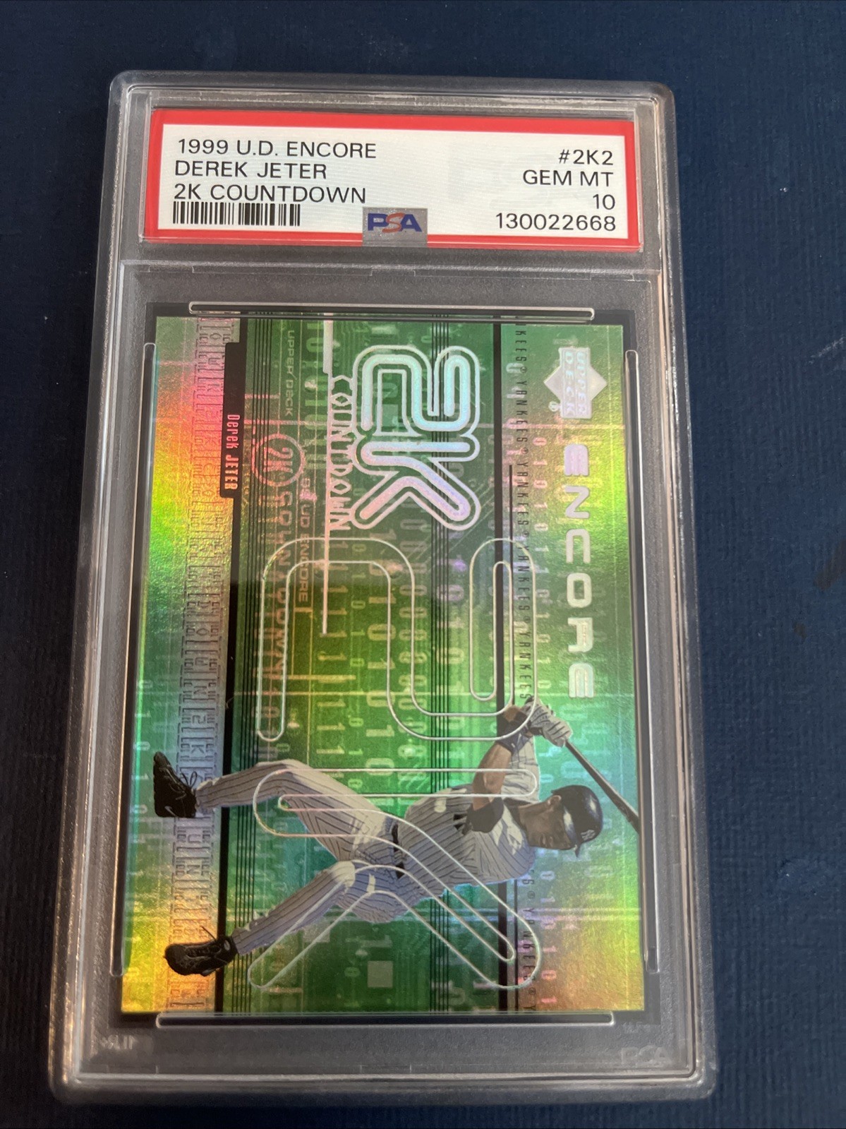 1999 DEREK JETER Upper Deck UD Encore 2k Countdown #2k2 PSA 10