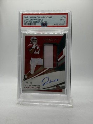 2021 Panini Immaculate 2-Color Relic #58 JAYLEN WADDLE (ON-CARD AUTO - #'d / 99)