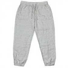 Athleta Retreat Linen Jogger Pants Ivory White Size Large