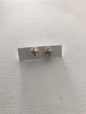 Gold and Silver Cute Dainty Two Tone Knot Stud Earrings