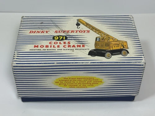 DINKY SUPER TOYS - 971 Coles Mobile Crane Original Vintage Box Only Meccano
