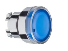 Schneider Electric Harmony Series Blue Spring Return Push Button Head, 22 mm Cut
