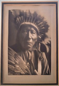 Not A Reprint, Original Photogravure-Edward Curtis - Fast Thunder - Ogalala 1907