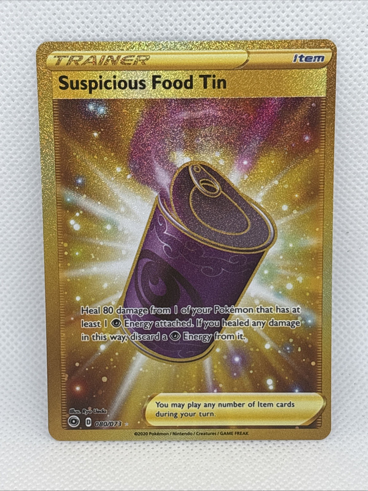 Suspicious Food Tin Secret 80/73 Champions Path Holo Gold Near Mint