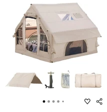 Romantic Camp Classic 140  Inflatable Tent with Pump,4-6 Person Waterproof