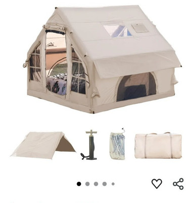 Romantic Camp Classic 140  Inflatable Tent with Pump,4-6 Person Waterproof