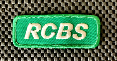 RCBS PRECISIONEERED RELOADING EMBROIDERED SEW ON PATCH AMMO 4'' x 1 1/2'' NOS