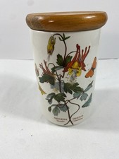 Slender Columbine 7 Canister w/ Wooden Lid Po...
