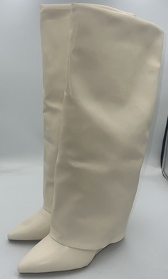 MADDEN GIRL Evander Fold-Over Cuffed Knee High Wedge Boots Women s Size 8 NEW