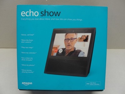 NEW BLACK AMAZON ECHO SHOW 1ST GENERATION SMART ASSISTANT SPEAKER *