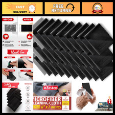 30 Pack Microfiber Cleaning Cloths 6"x7" - Glasses, Phone, LCD Screen Cleaner