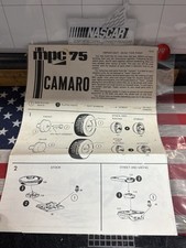 Rare Vintage Mpc 1975 Camaro Instructions Only 