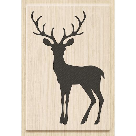 Heyda Wood Mounted Rubber Stamp - Christmas Deer
