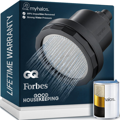 #ad MyHalos® Filtered Shower Head for Hard Water Filter High Pressure Removes Chl $121.99