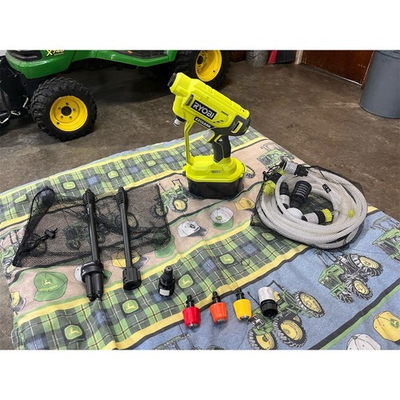 #ad RYOBI ONE 18V EZClean 320 PSI Cordless Power Cleaner Kit w Hose Nozzles $59.99