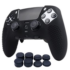Silicone Controller Skins with 8 Thumb Gripsr Compatible with PS5 Dualsense E...