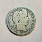 Lot #10: 1902 Barber Quarter 90% Silver *combine shipping* Liberty "toned"