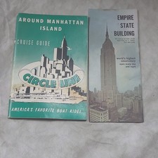 Circle Line Cruise Guide & Empire State Building Brochure 1959