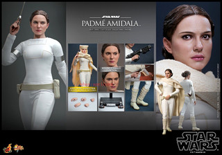 Hot Toys Padmé Amidala 1/6 Figure Star Wars Attack of the Clones White Outfit