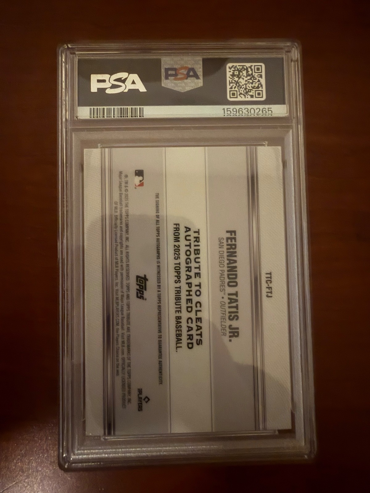 2025 Topps Tribute Fernando Tatis Jr tribute to cleats /10 view 2