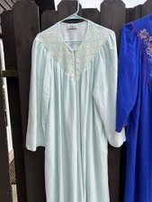 Vanity Fair Light Blue Vintage Robe Plus Size XXL