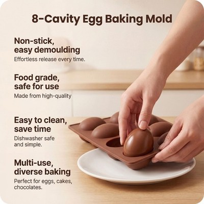 Eggs Shape Silicone Molds,Easter Eggs Molds Biscuits Chocolate Candy Baking