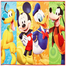 Gertmenian Disney Mickey Friends Indoor Area Rug - 4X6 Large Non-Slip Ideal For