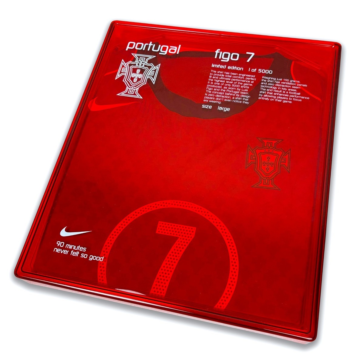 Portugal 2004 Nike Boxed T90 Player Issue Figo Home Shirt | eBay UK