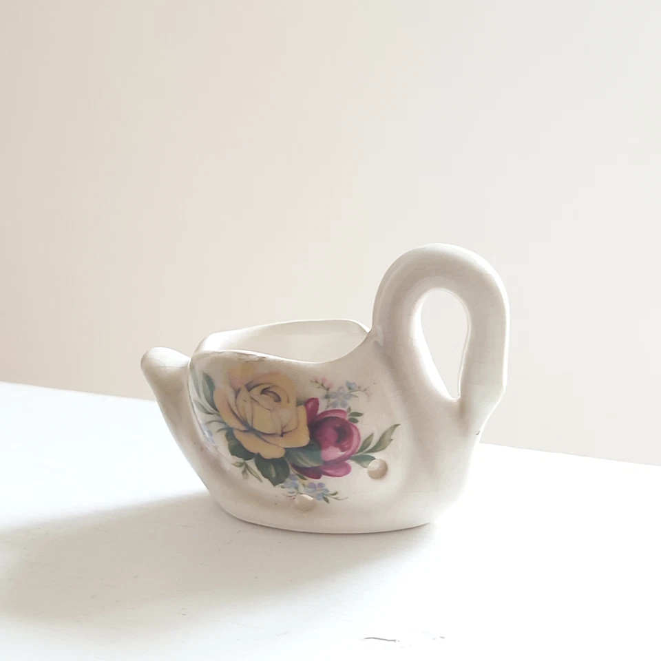 50's Floral Vintage Swan Pomander Ornament for Pot Pourri / Scented Bags 7cm - Image 3 of 4