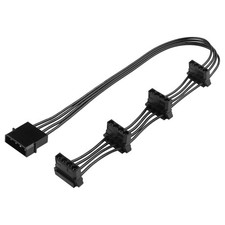 4 Pin IDE Molex Power Splitter Extension Cable 40cm 1 to 4 DType Fan