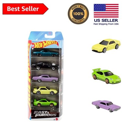 Fast & Furious 5-Pack Toy Cars - 1:64 Scale, Perfect for Kids & Collectors