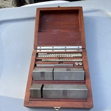 Vintage Pratt And Whitney gauge Block Set, 1/2/3/4" blocks