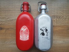 Lot ancienne gourde bouteille le grand tetras roc France objet vintage fer