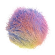 1-Pack Faux Fur Pom Poms with Elastic Loop for Hats Seven Colors, 15cm 