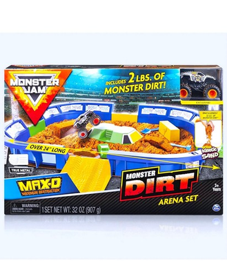 #ad #ad Monster Jam Monster Dirt Arena Playset w 2lbs of dirt 1:64 Max D Monster Truck $49.99