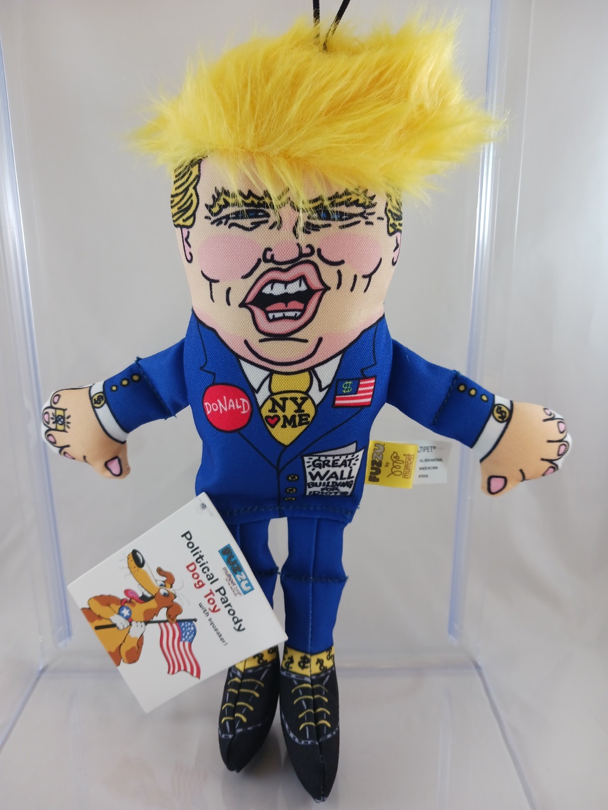 Christmas Gift Donald Trump Dog Chew Toy W/squeaker Plush Sm