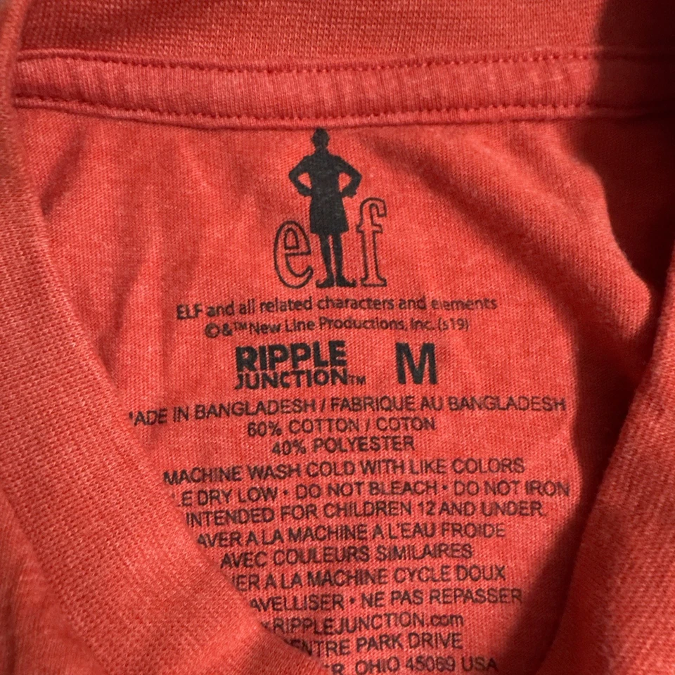 Película de Elfos Hombre Rojo "¡Omg Santa! ¡I Know Him!” Camiseta Mediana Foto 4 de 4