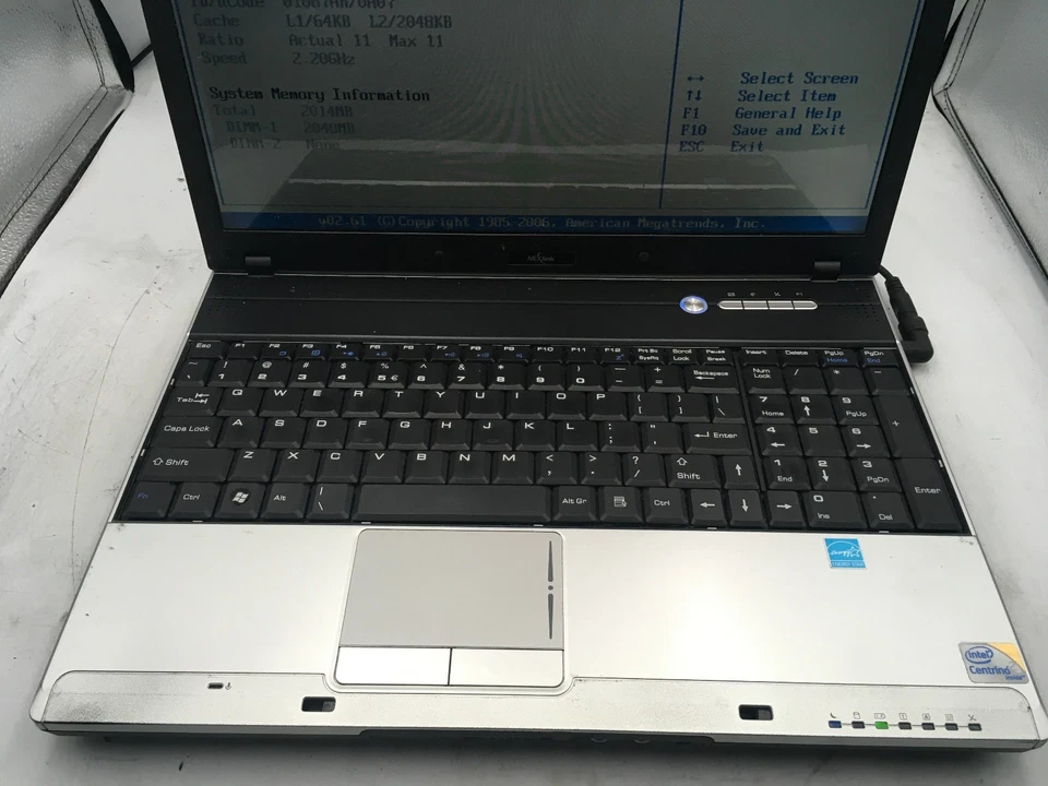 NEXLINK MS 163K - BOOTS TO BIOS - INTEL CORE 2 DUO T6500 - 2GB RAM -READ DESC-BB - Image 3 of 4