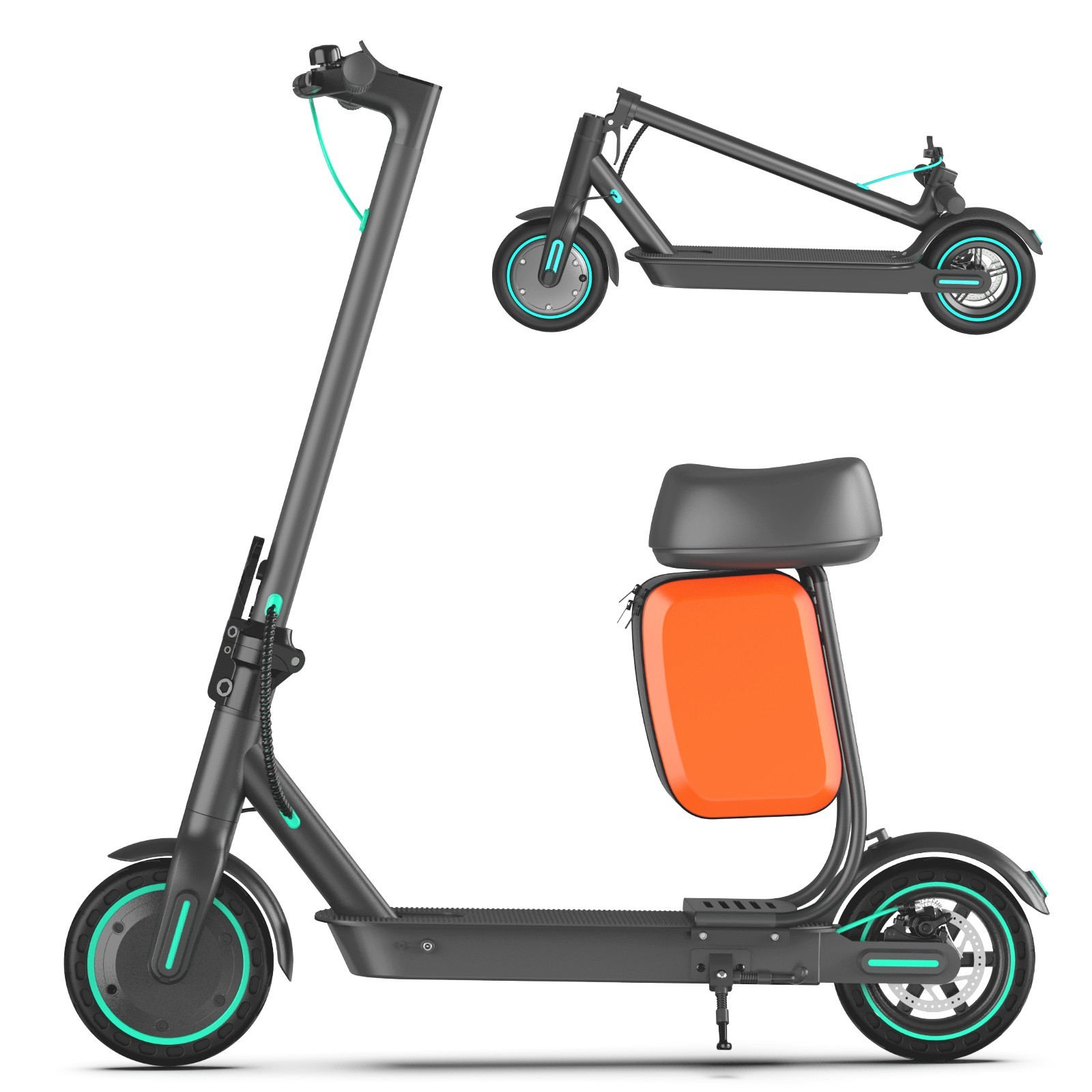 Electric Scooter Adults with Seat, Folding E-Scooter up to 21 Miles & 19 MPH