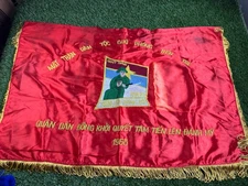 Vietnam War Flag Banner Ben Tre National Liberation Front '68 Viet Cong Souvenir