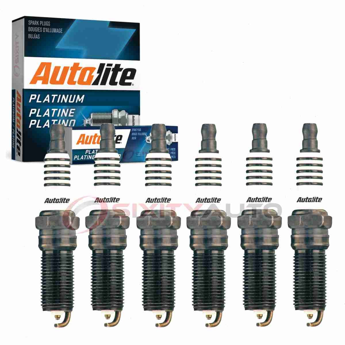 6 pc Autolite Platinum Spark Plugs for 2010-2012 Ford Fusion 3.5L V6 xb