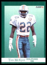 Tim McKyer 1991 Fleer #125 Miami Dolphins NFL READ FREE SHIPPING AutographDen